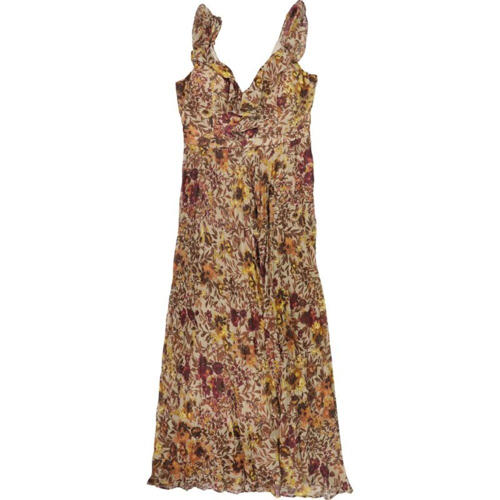 GUESS Womens Flower Slip Ruffled Maxi Dress, NWT